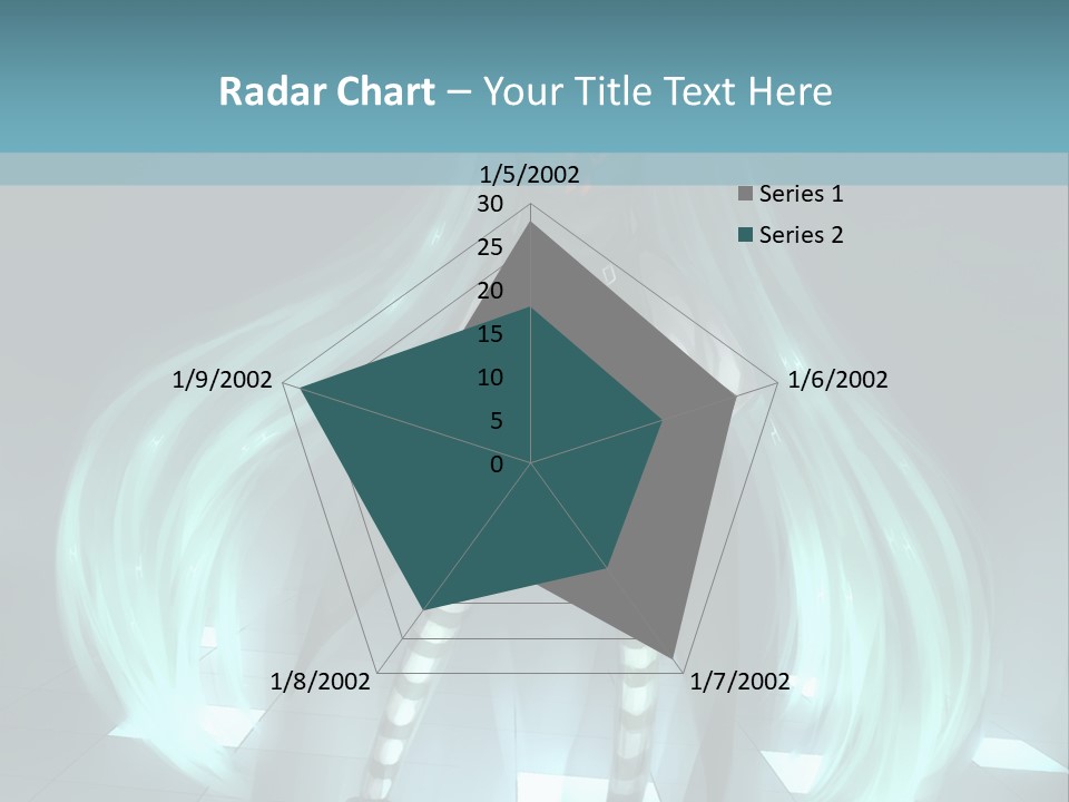 A Girl With Long Hair Is Standing In Front Of A Blue Background PowerPoint Template