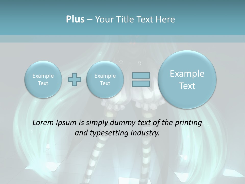 A Girl With Long Hair Is Standing In Front Of A Blue Background PowerPoint Template