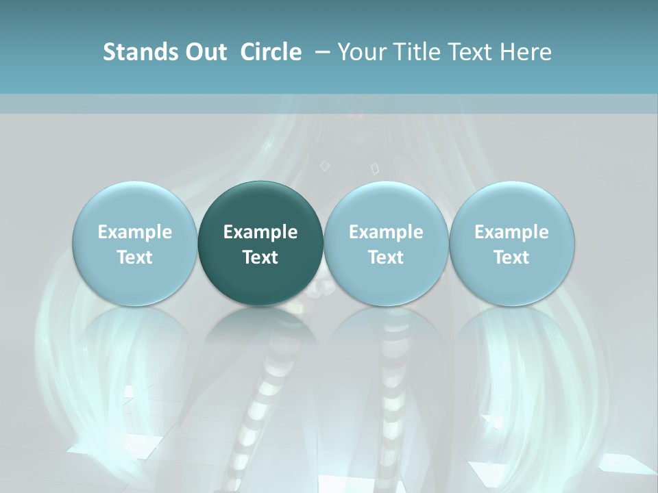 A Girl With Long Hair Is Standing In Front Of A Blue Background PowerPoint Template