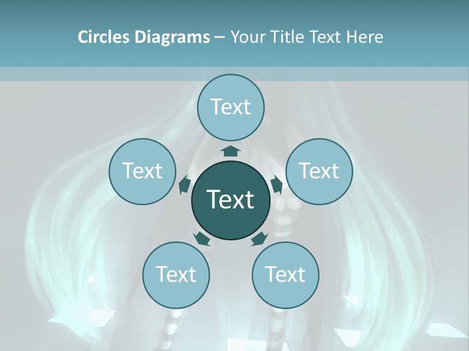 A Girl With Long Hair Is Standing In Front Of A Blue Background PowerPoint Template