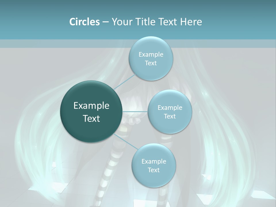 A Girl With Long Hair Is Standing In Front Of A Blue Background PowerPoint Template