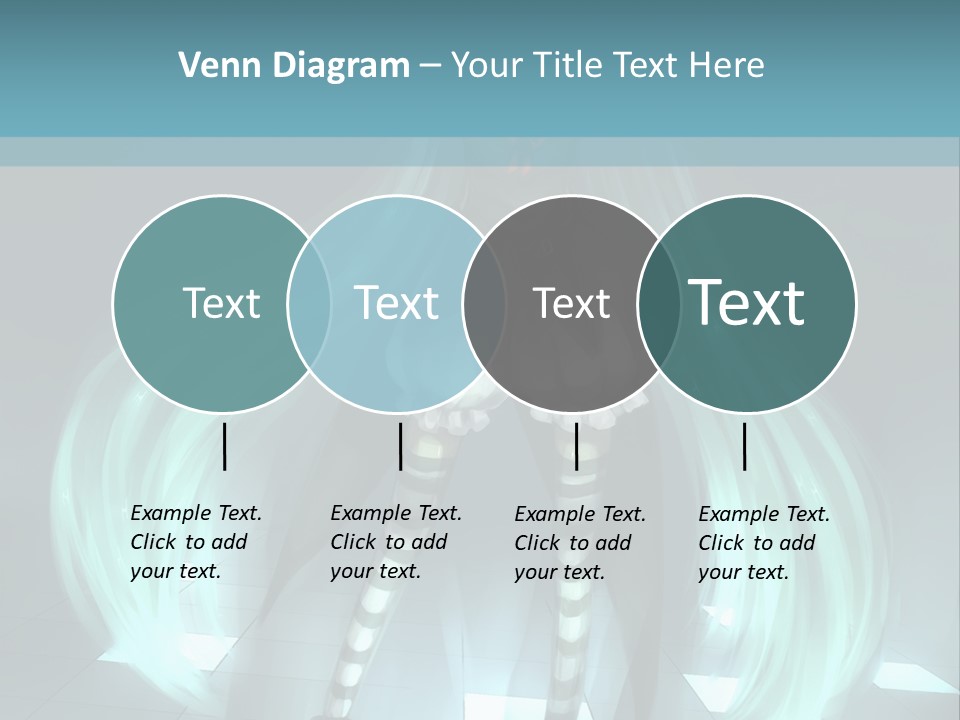 A Girl With Long Hair Is Standing In Front Of A Blue Background PowerPoint Template