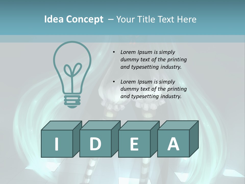 A Girl With Long Hair Is Standing In Front Of A Blue Background PowerPoint Template