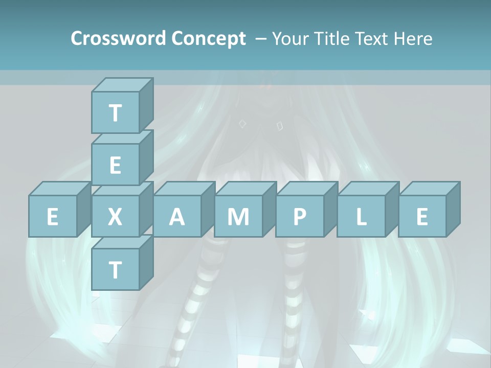 A Girl With Long Hair Is Standing In Front Of A Blue Background PowerPoint Template