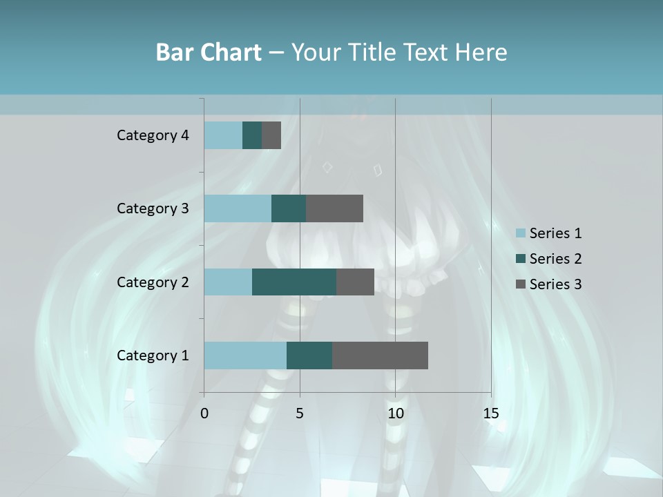 A Girl With Long Hair Is Standing In Front Of A Blue Background PowerPoint Template