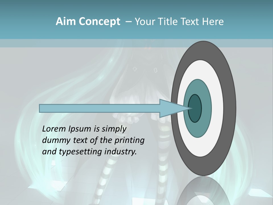 A Girl With Long Hair Is Standing In Front Of A Blue Background PowerPoint Template