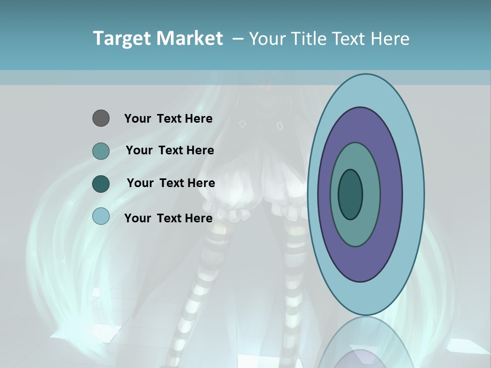 A Girl With Long Hair Is Standing In Front Of A Blue Background PowerPoint Template