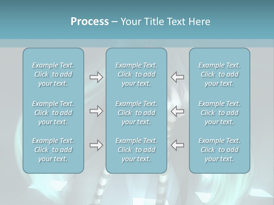 A Girl With Long Hair Is Standing In Front Of A Blue Background PowerPoint Template