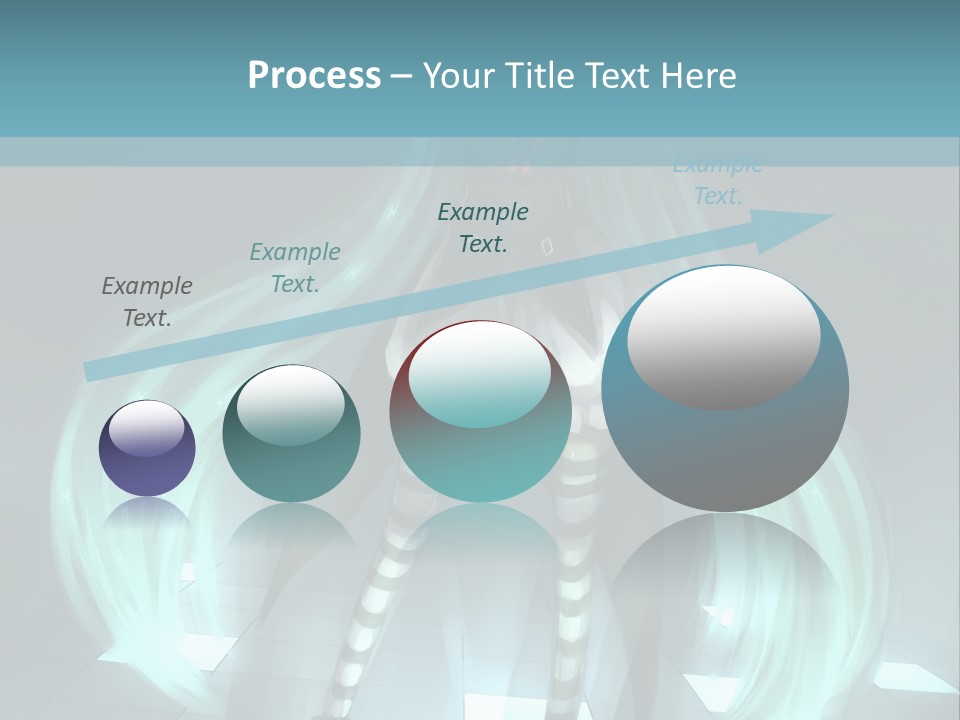 A Girl With Long Hair Is Standing In Front Of A Blue Background PowerPoint Template