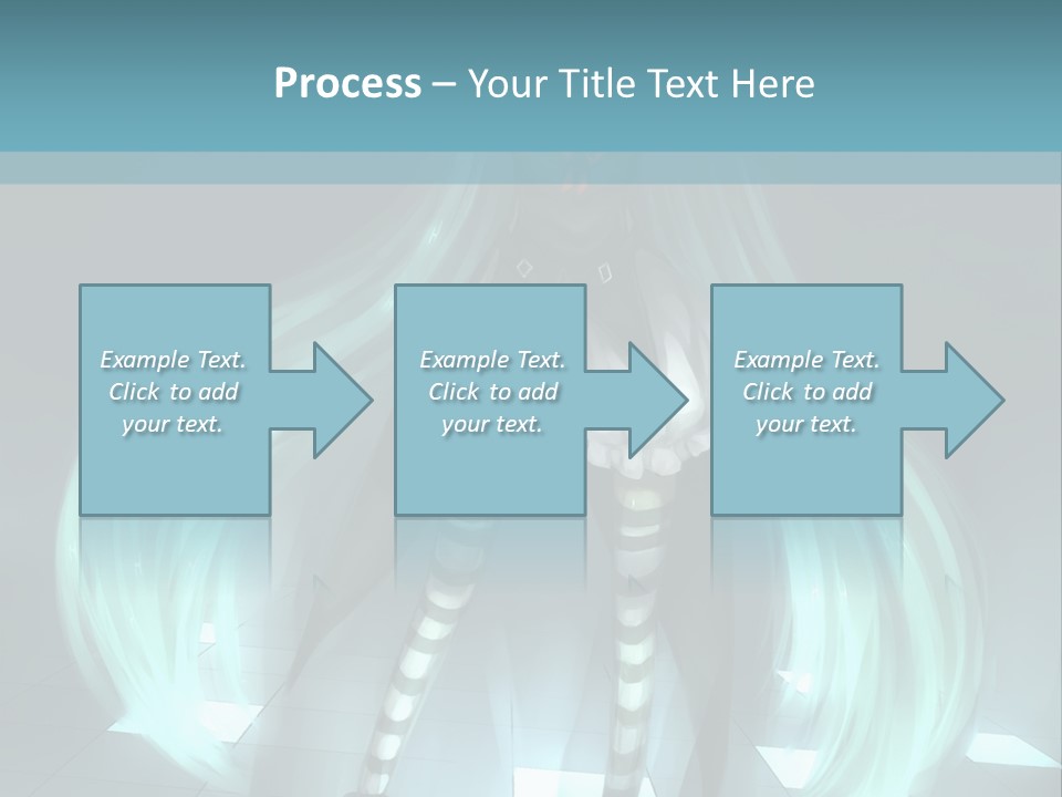 A Girl With Long Hair Is Standing In Front Of A Blue Background PowerPoint Template