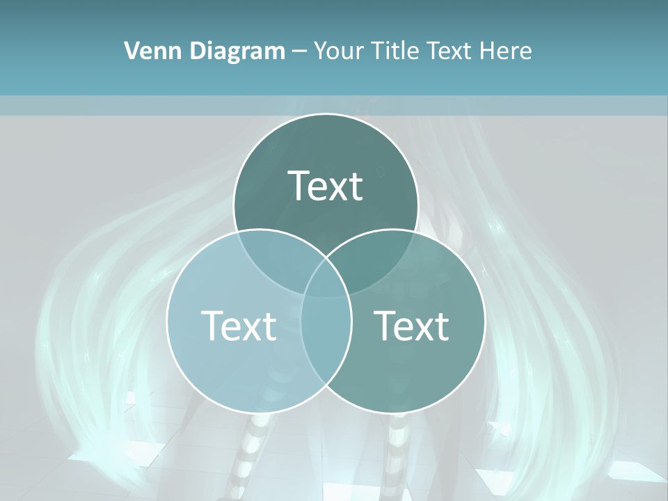 A Girl With Long Hair Is Standing In Front Of A Blue Background PowerPoint Template