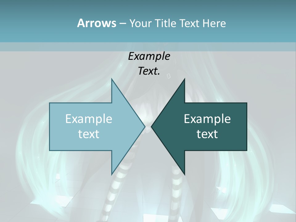 A Girl With Long Hair Is Standing In Front Of A Blue Background PowerPoint Template