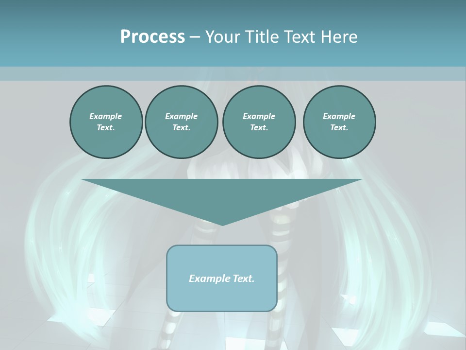 A Girl With Long Hair Is Standing In Front Of A Blue Background PowerPoint Template