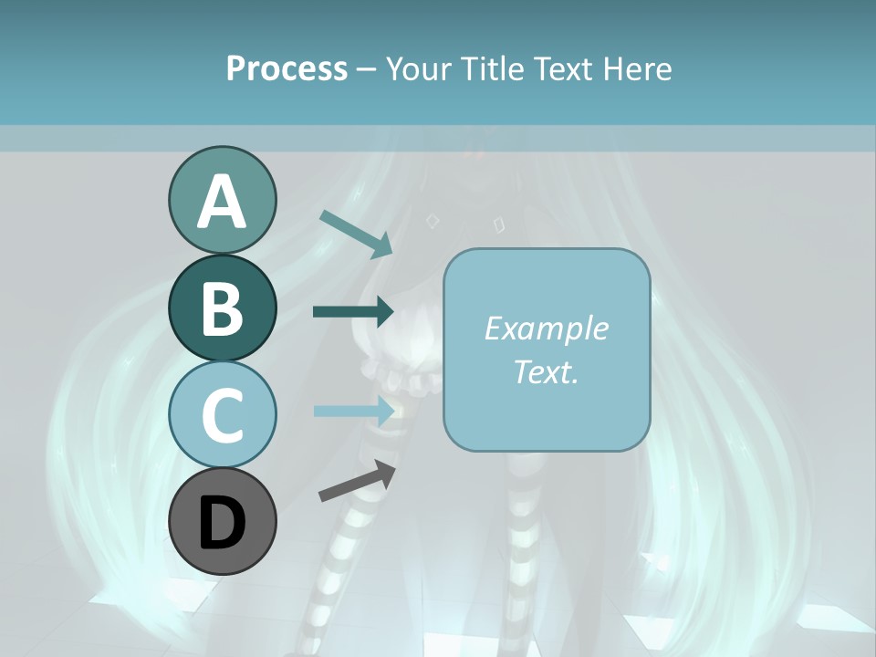 A Girl With Long Hair Is Standing In Front Of A Blue Background PowerPoint Template