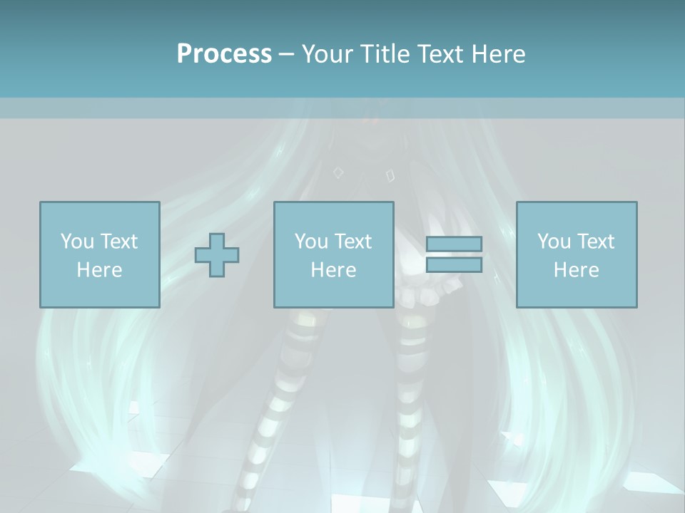 A Girl With Long Hair Is Standing In Front Of A Blue Background PowerPoint Template