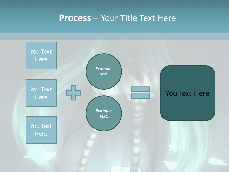 A Girl With Long Hair Is Standing In Front Of A Blue Background PowerPoint Template