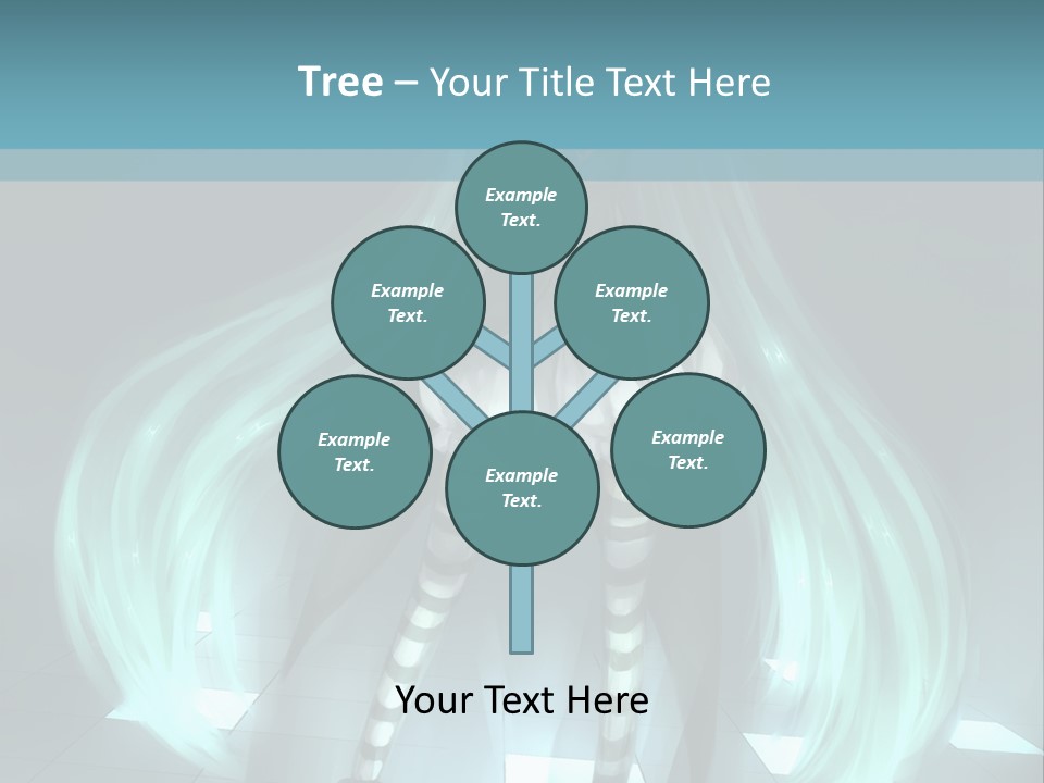 A Girl With Long Hair Is Standing In Front Of A Blue Background PowerPoint Template