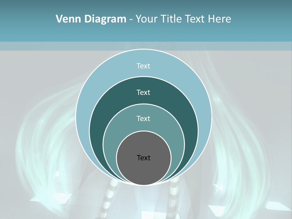 A Girl With Long Hair Is Standing In Front Of A Blue Background PowerPoint Template