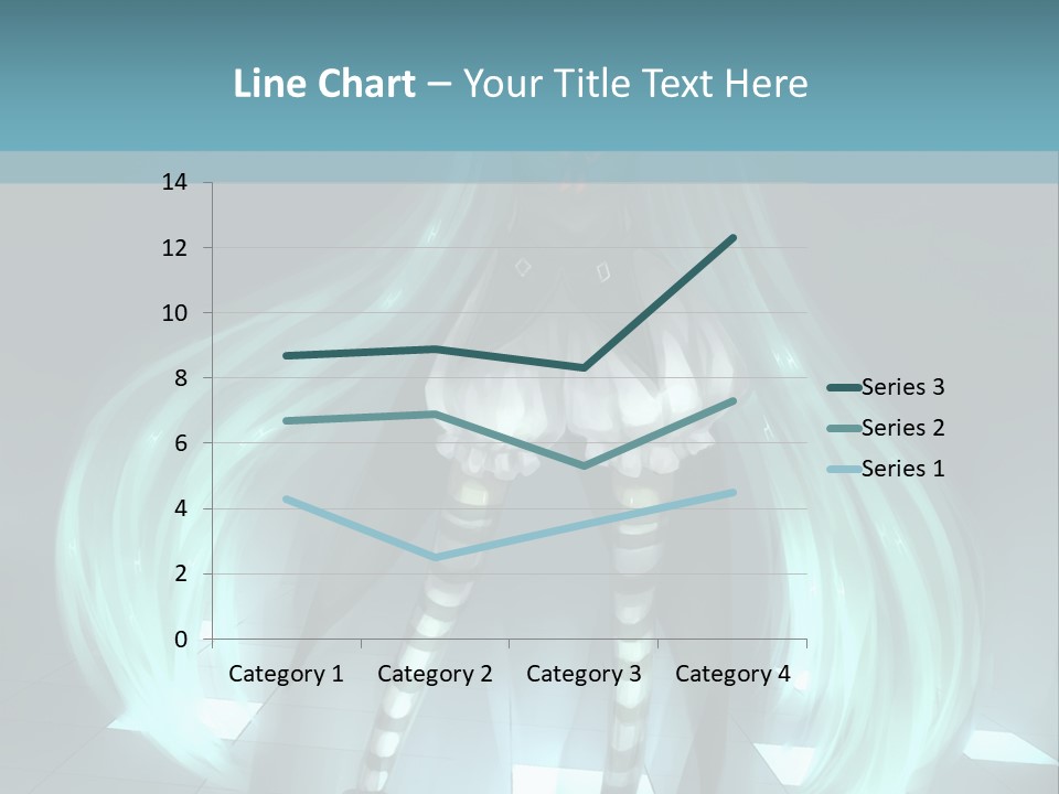A Girl With Long Hair Is Standing In Front Of A Blue Background PowerPoint Template