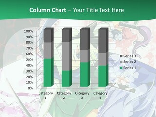 A Couple Of Anime Characters In Front Of A Green Background PowerPoint Template