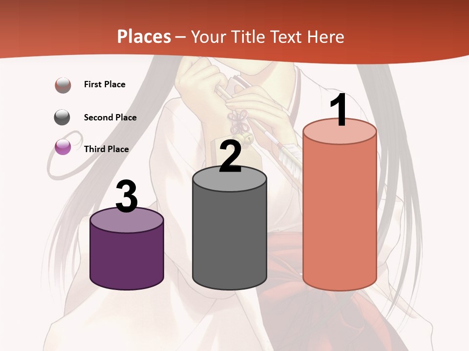 A Girl With Long Hair Holding A Sword PowerPoint Template