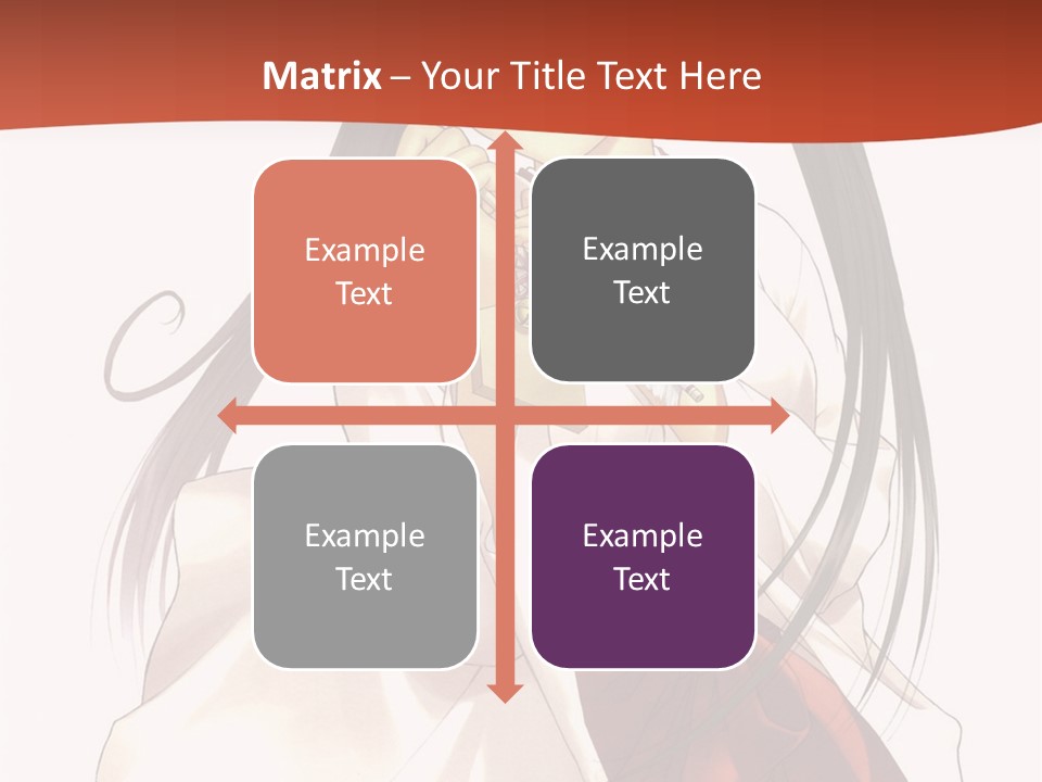 A Girl With Long Hair Holding A Sword PowerPoint Template