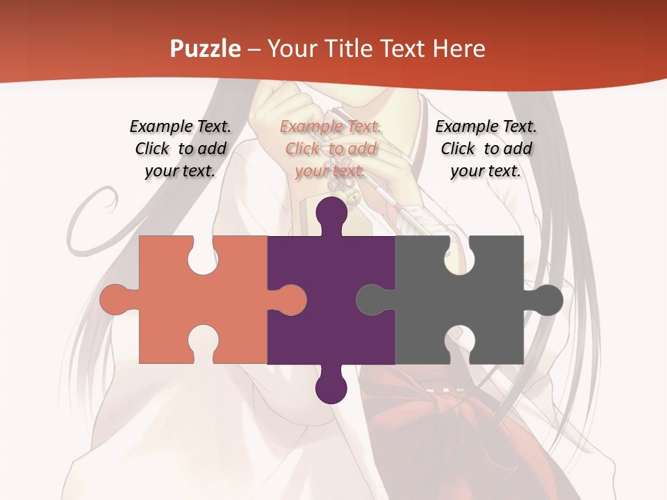 A Girl With Long Hair Holding A Sword PowerPoint Template