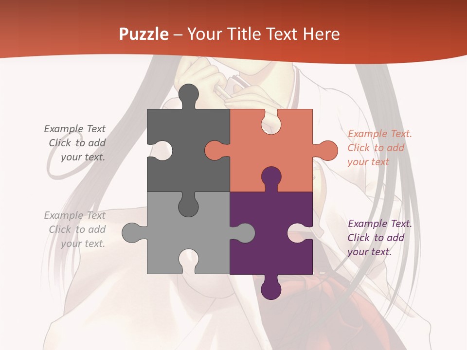 A Girl With Long Hair Holding A Sword PowerPoint Template