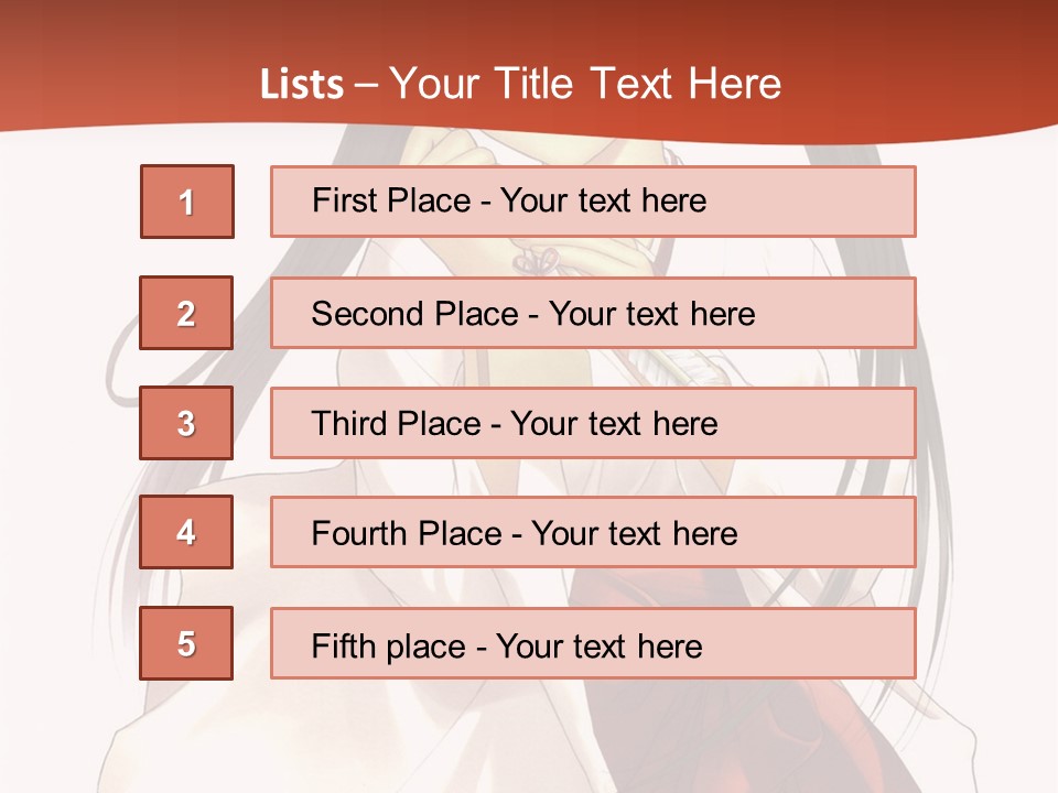 A Girl With Long Hair Holding A Sword PowerPoint Template