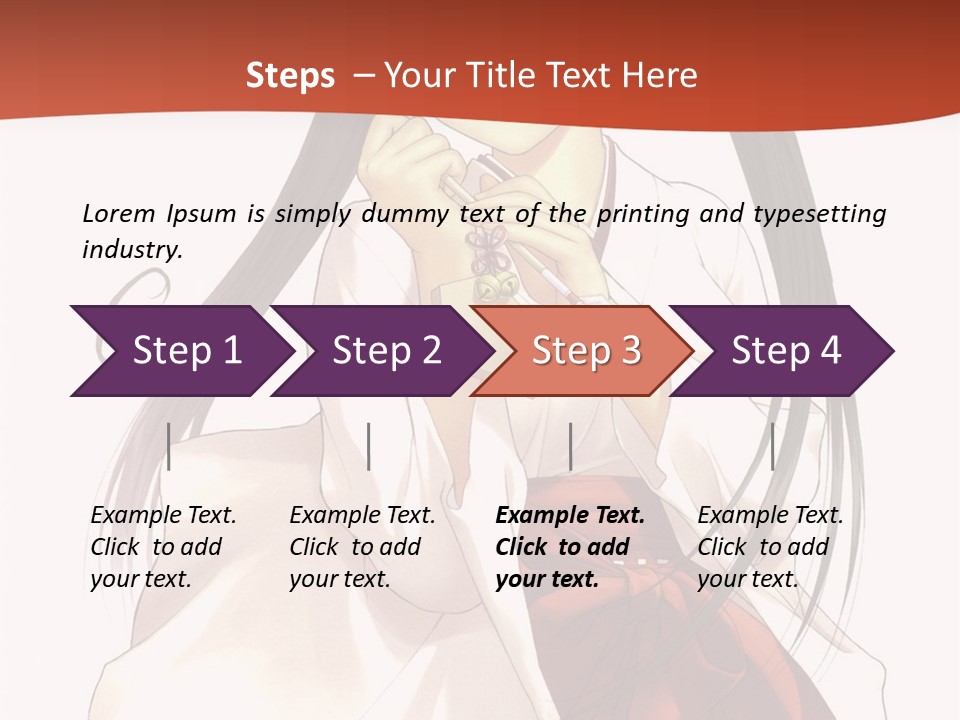 A Girl With Long Hair Holding A Sword PowerPoint Template