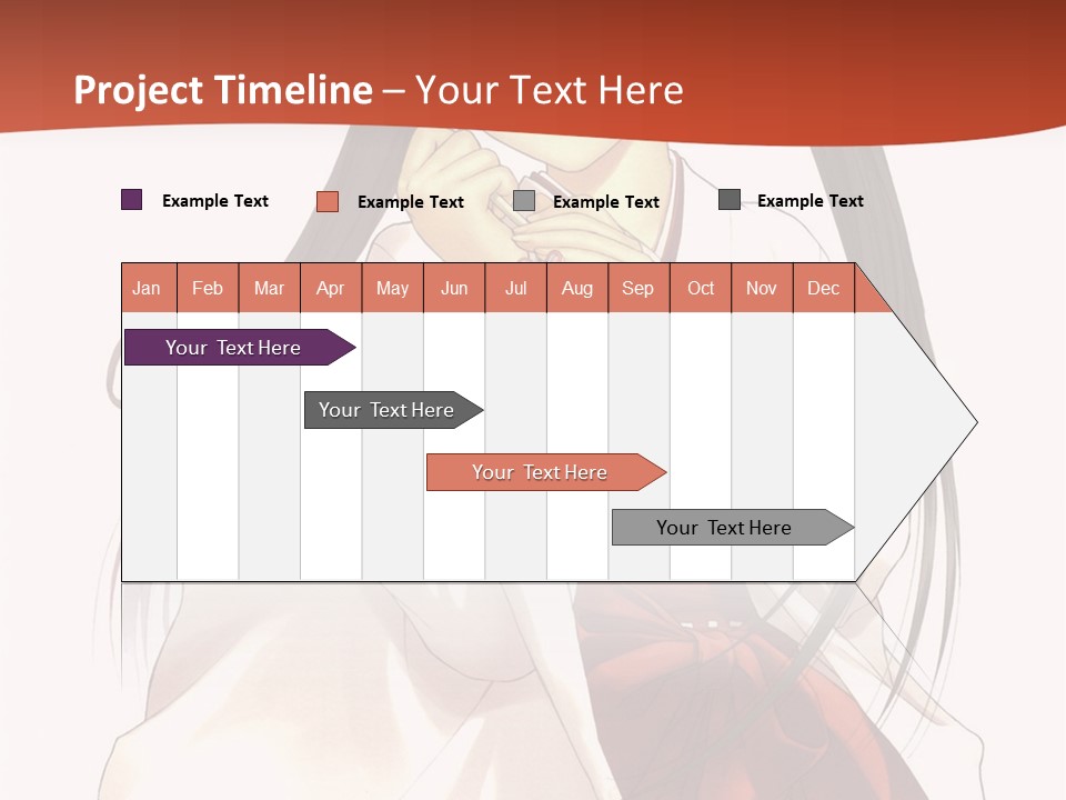 A Girl With Long Hair Holding A Sword PowerPoint Template