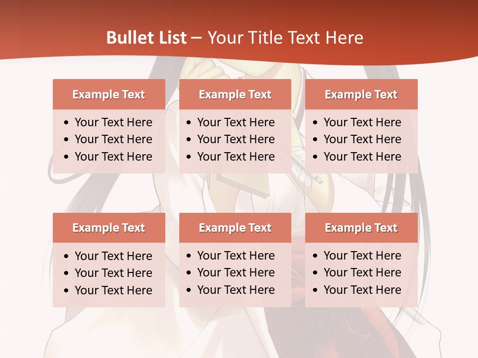 A Girl With Long Hair Holding A Sword PowerPoint Template