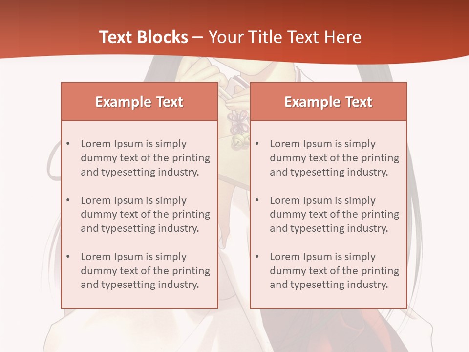 A Girl With Long Hair Holding A Sword PowerPoint Template