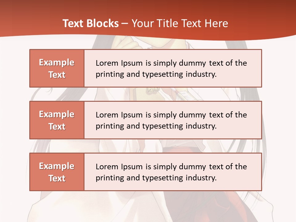 A Girl With Long Hair Holding A Sword PowerPoint Template