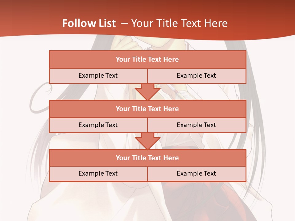 A Girl With Long Hair Holding A Sword PowerPoint Template