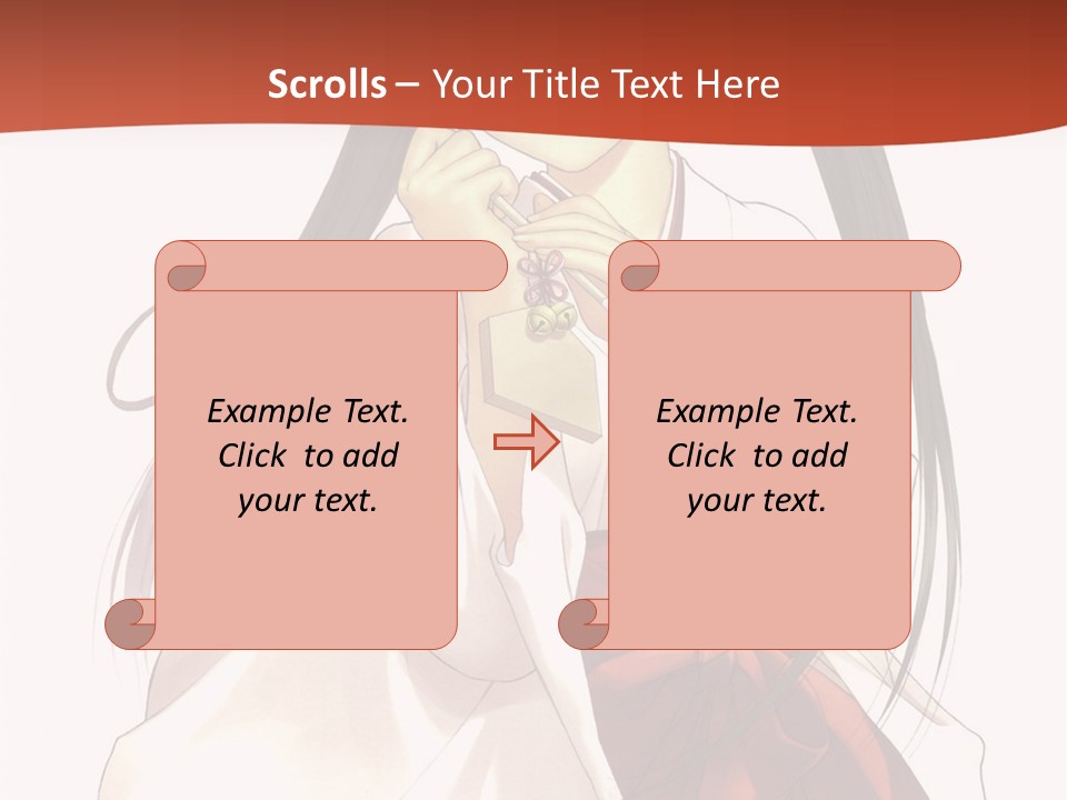 A Girl With Long Hair Holding A Sword PowerPoint Template