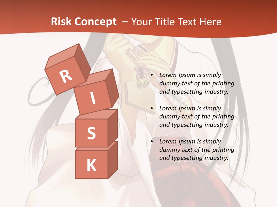 A Girl With Long Hair Holding A Sword PowerPoint Template