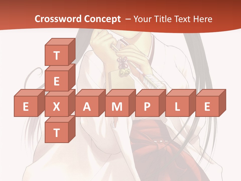 A Girl With Long Hair Holding A Sword PowerPoint Template