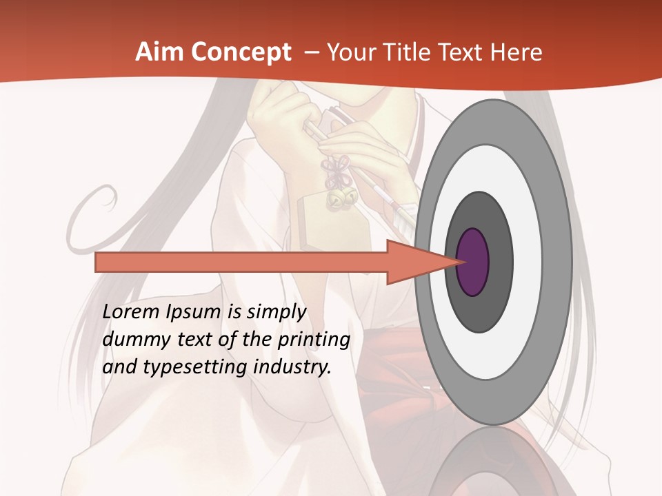 A Girl With Long Hair Holding A Sword PowerPoint Template