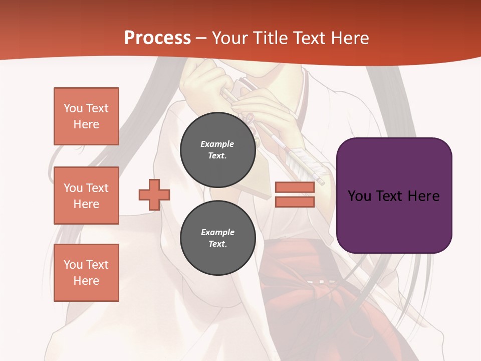 A Girl With Long Hair Holding A Sword PowerPoint Template