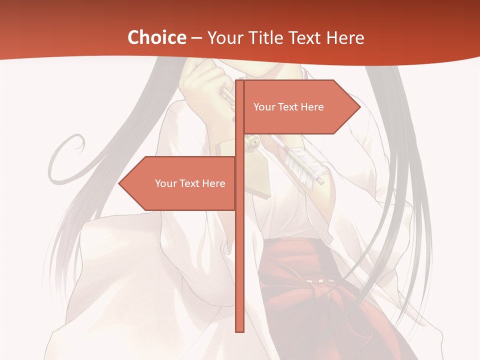 A Girl With Long Hair Holding A Sword PowerPoint Template