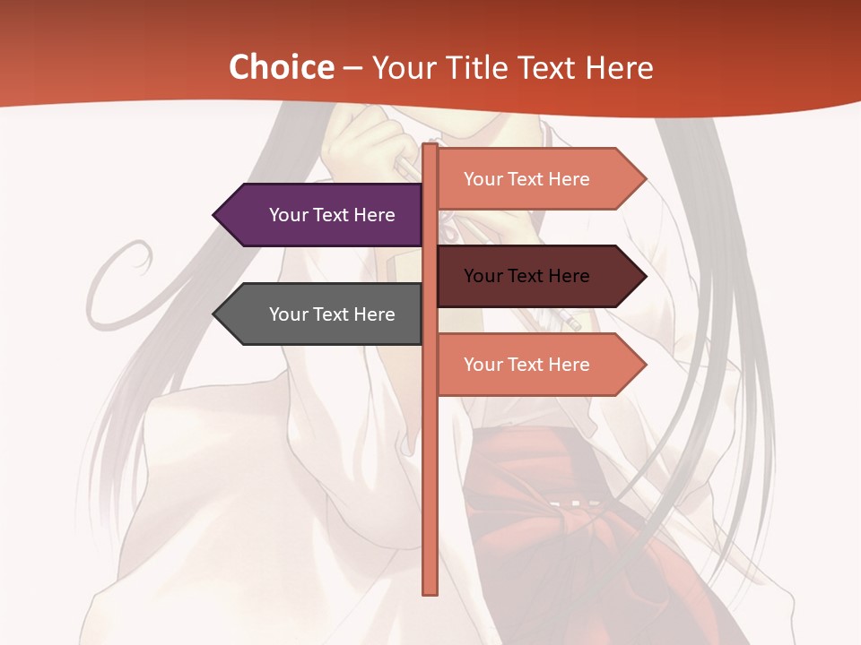 A Girl With Long Hair Holding A Sword PowerPoint Template