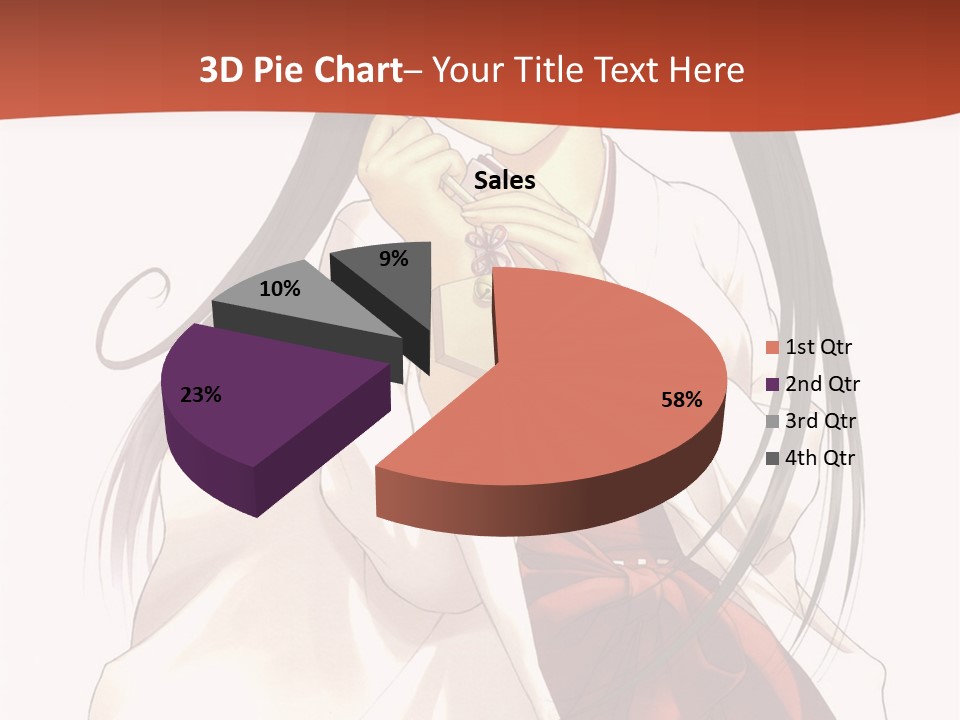 A Girl With Long Hair Holding A Sword PowerPoint Template