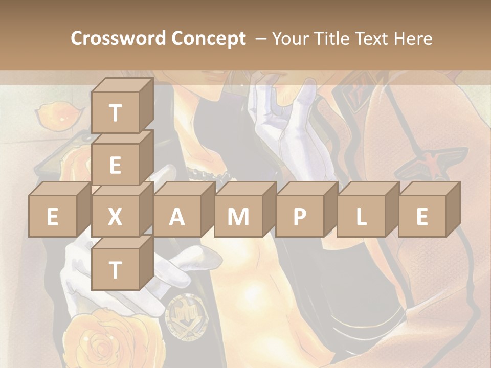 A Couple Of Anime Characters With Roses In Their Hands PowerPoint Template