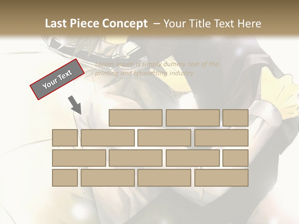 A Couple Of Anime Characters Hugging Each Other PowerPoint Template