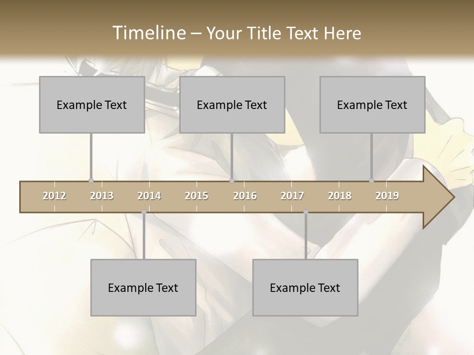 A Couple Of Anime Characters Hugging Each Other PowerPoint Template