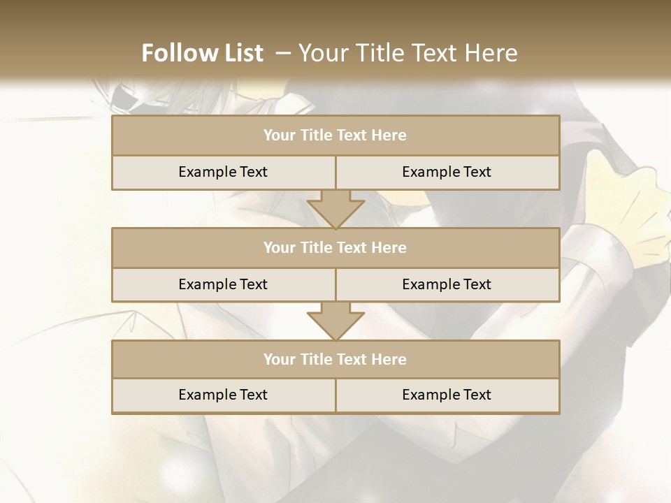 A Couple Of Anime Characters Hugging Each Other PowerPoint Template