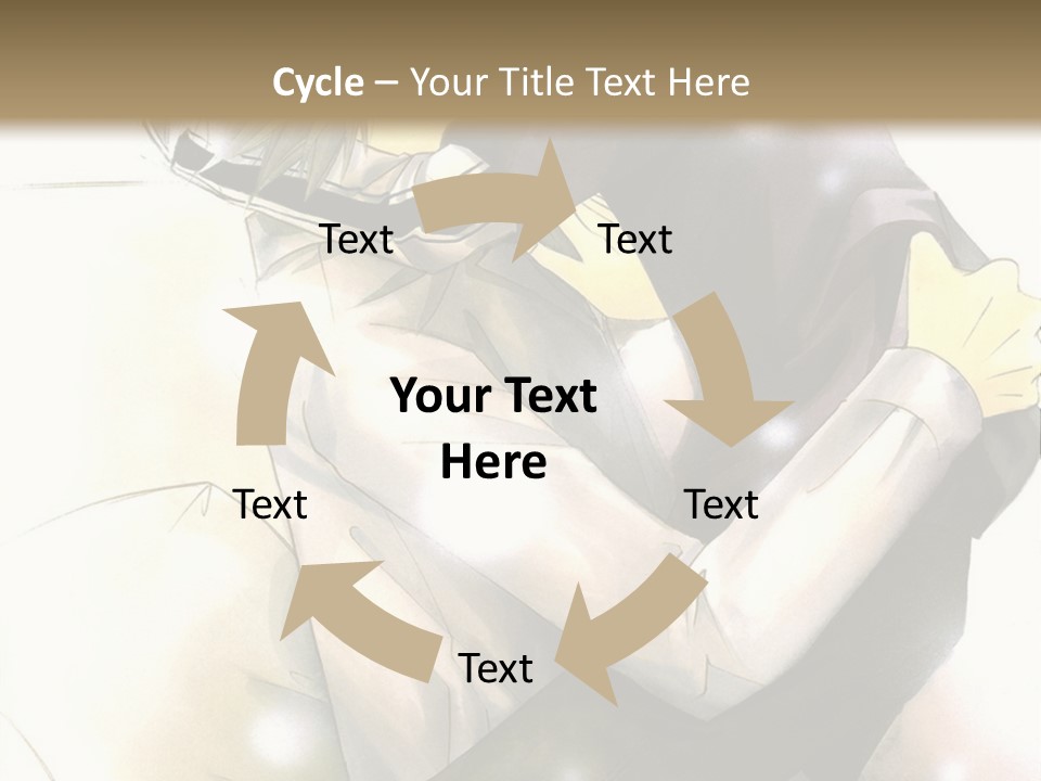 A Couple Of Anime Characters Hugging Each Other PowerPoint Template