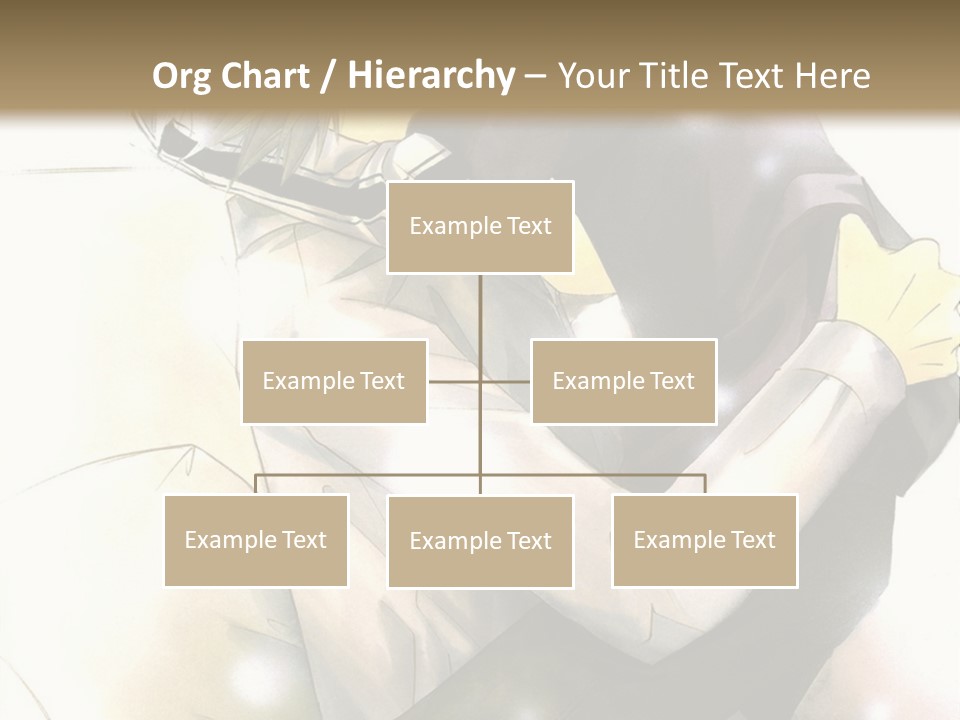 A Couple Of Anime Characters Hugging Each Other PowerPoint Template