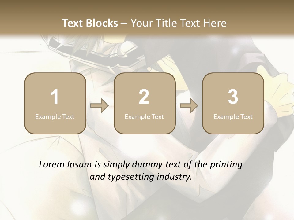 A Couple Of Anime Characters Hugging Each Other PowerPoint Template